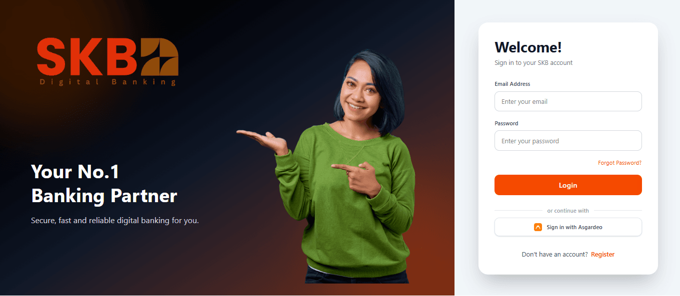 login page SKB Bank